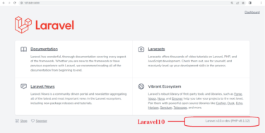 Laravel10（リリース前）をインストール Laravel10.x-dev